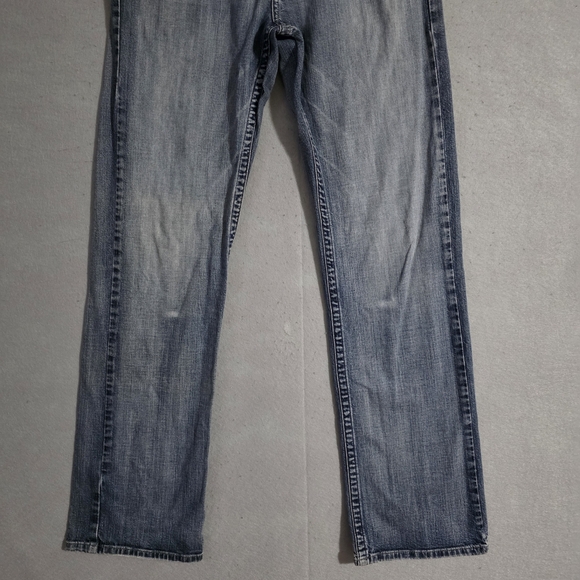 VTG Y2K Lucky Brand Mens Blade Dungarees Bootcut Denim Jeans 7M10331 Size 30x33 - Picture 8 of 12